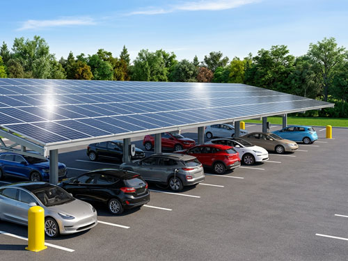 Hochwertiger Solarcarport inklusive Lademöglichkeit