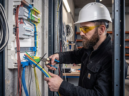 Solar-Fachhandwerker bei der präzisen Arbeit in Gerstungen